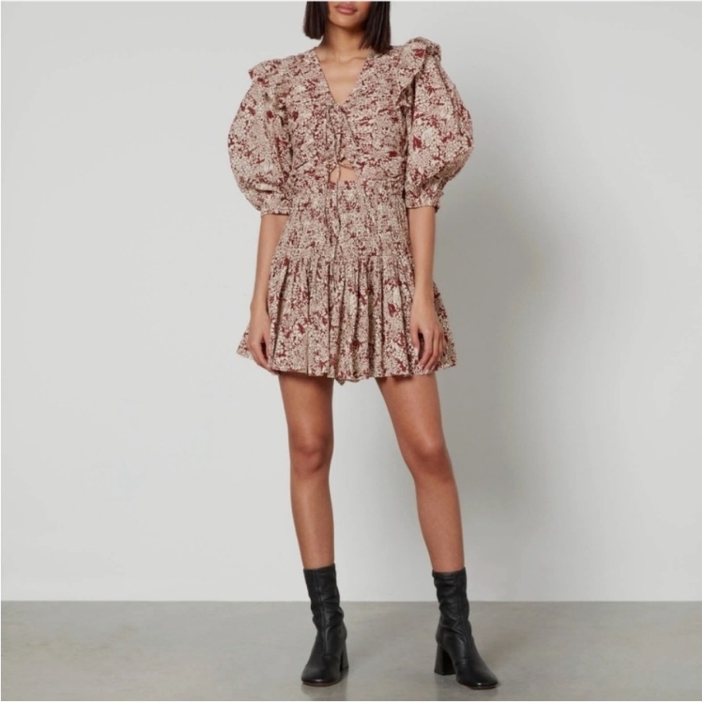 Sea New York Puff-Sleeve Mini Romper